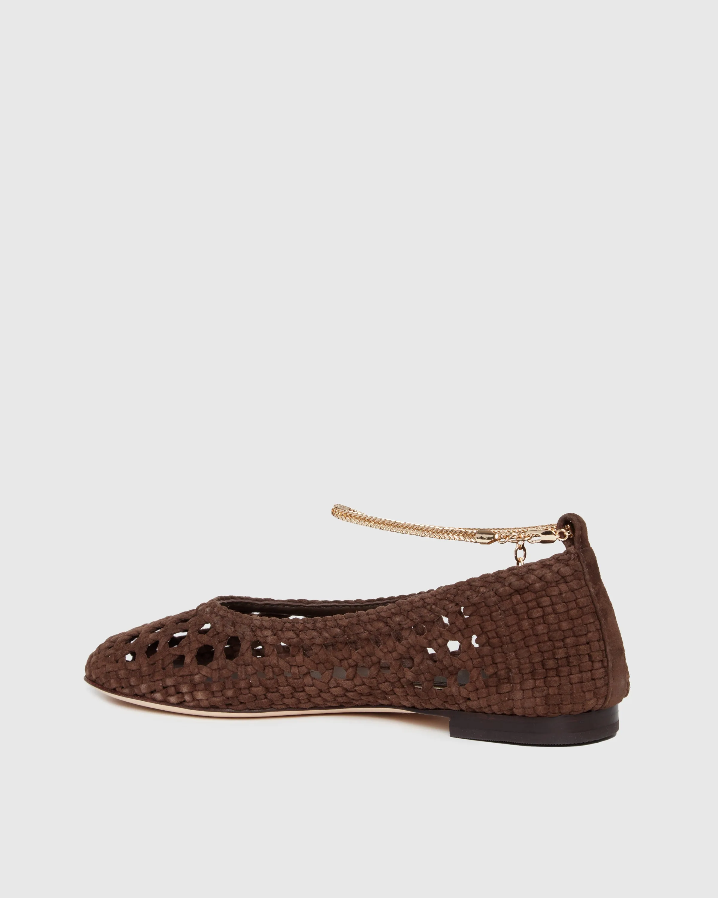 Juliette Flat - Chocolate Suede