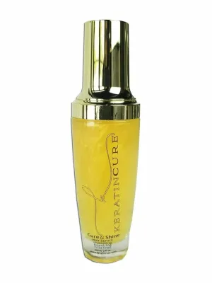 Keratin Cure Shine Hair Serum Anti Frizz Vitamin Silicone Protect against Flat Irons Hot Blow Dry Straightening Prevent Damage Breakage, Restore Shine Silk Moist Smooth Hair 4 oz