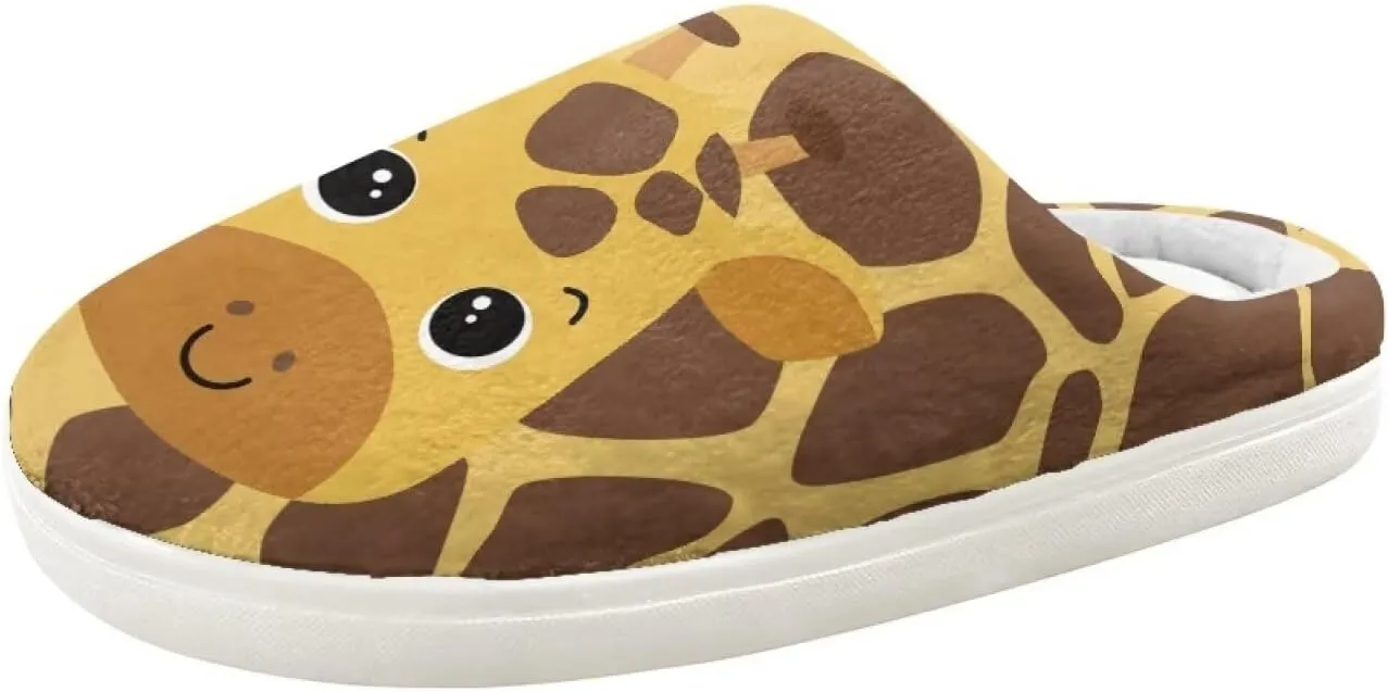 Kids Animal Cotton Slippers Slip-On Plush Slippers Non-Slip Comfortable Soft Plush Outdoor Bedroom Slipper for Kids