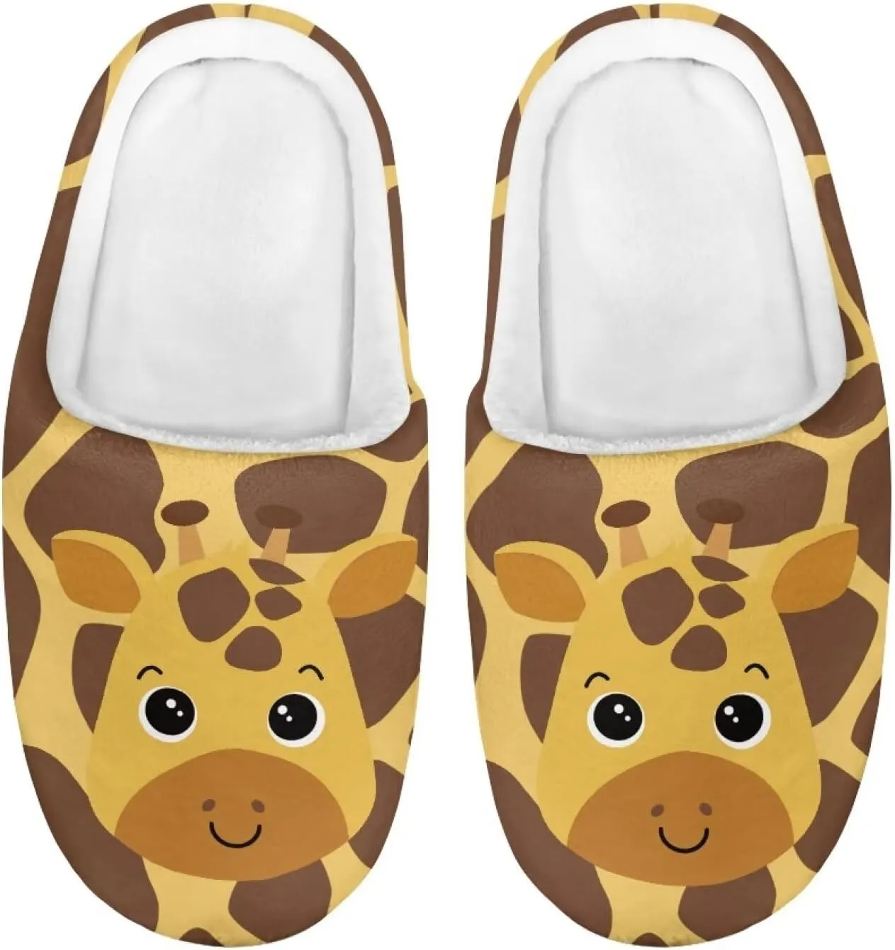 Kids Animal Cotton Slippers Slip-On Plush Slippers Non-Slip Comfortable Soft Plush Outdoor Bedroom Slipper for Kids