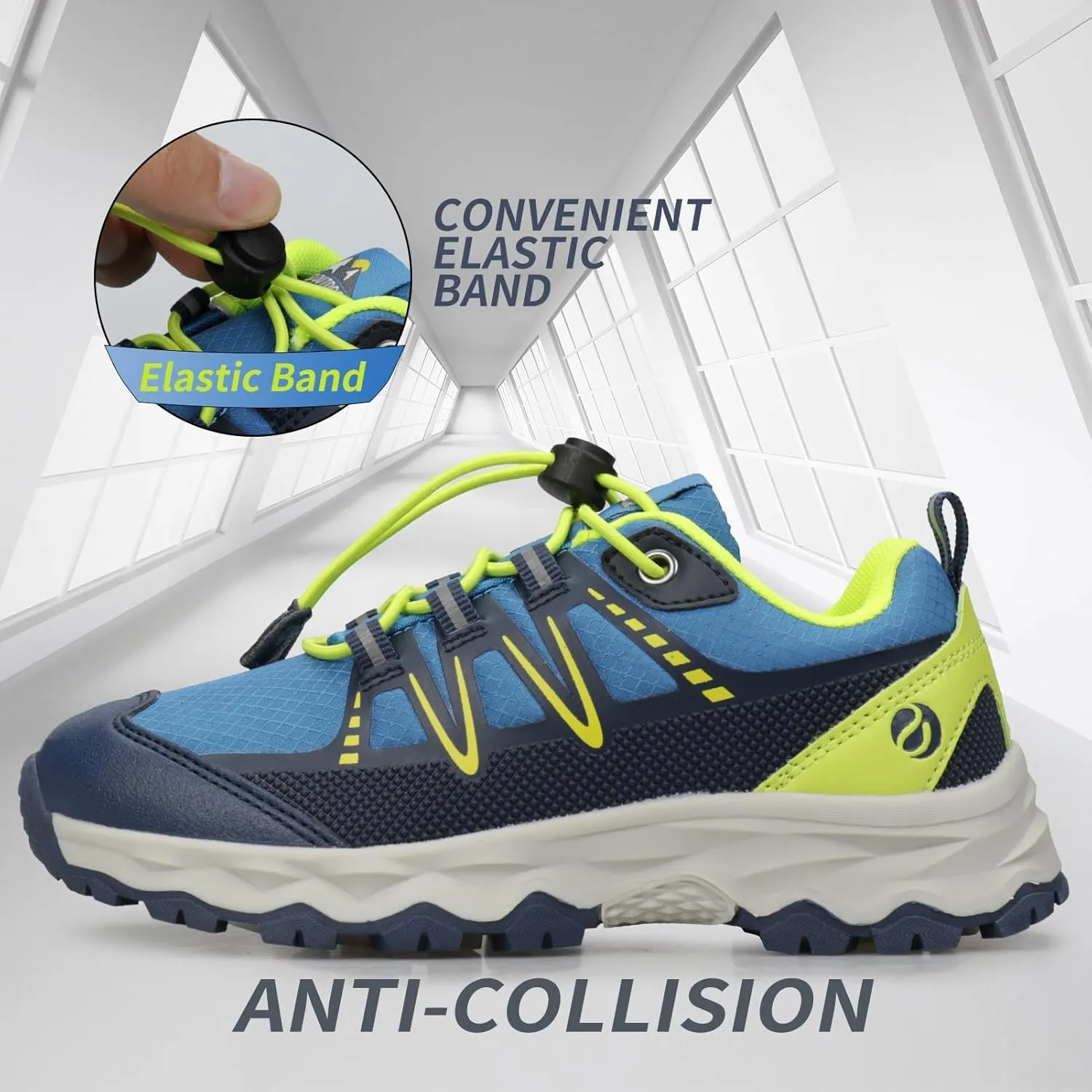 Kids Boys Running Shoes Waterproof Non-Slip Breathable Low-Top Outdoor Hiking Walking Sneakers (Little/Big Kids)