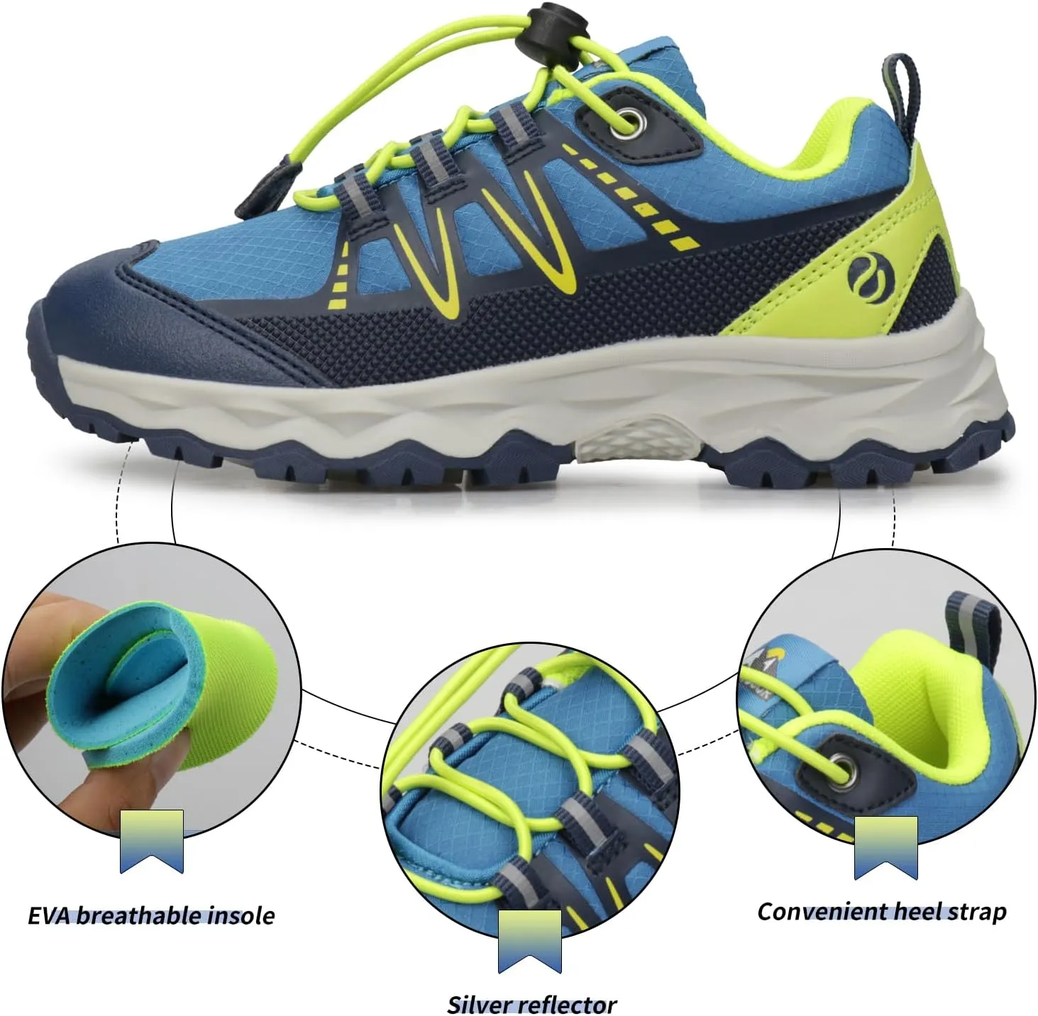 Kids Boys Running Shoes Waterproof Non-Slip Breathable Low-Top Outdoor Hiking Walking Sneakers (Little/Big Kids)