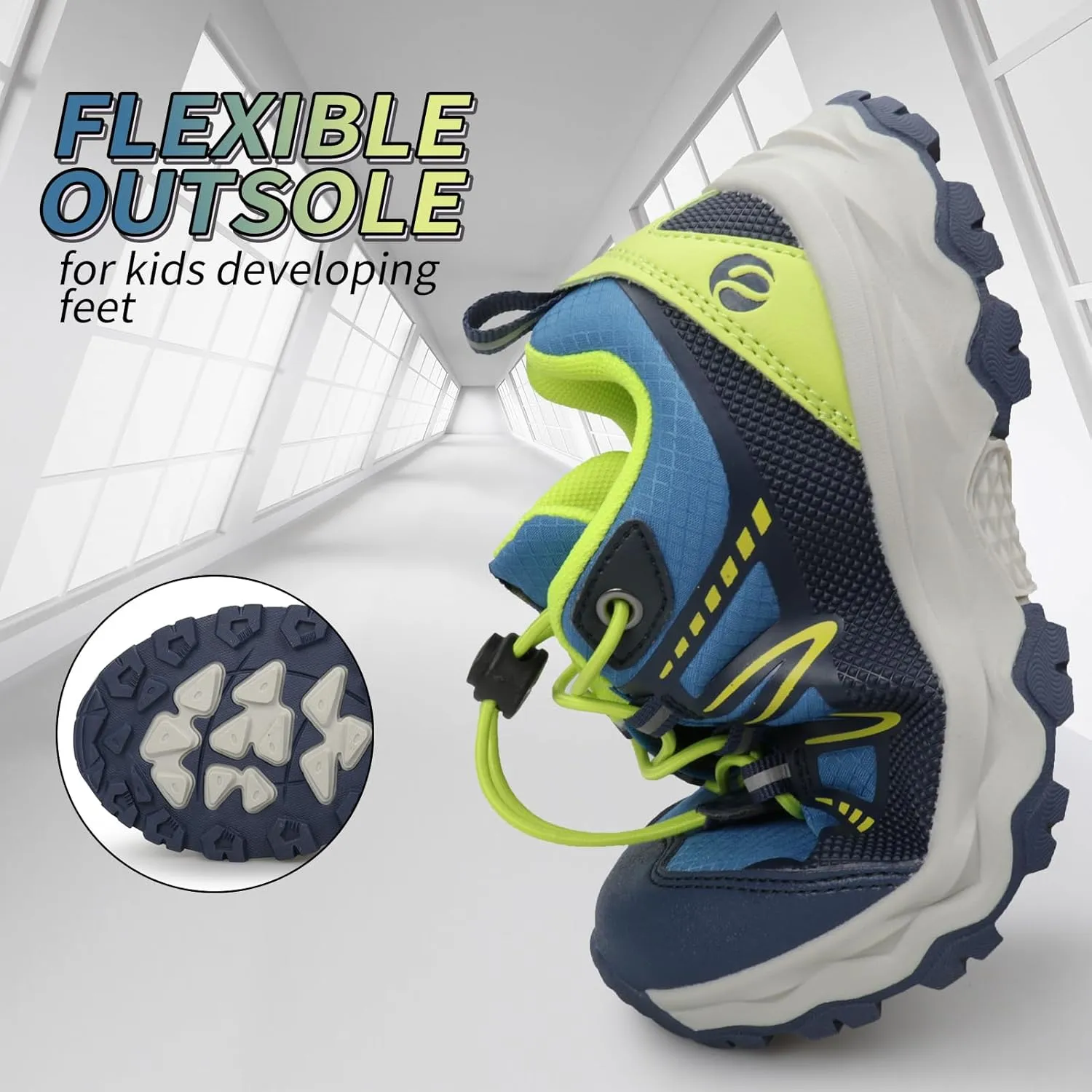 Kids Boys Running Shoes Waterproof Non-Slip Breathable Low-Top Outdoor Hiking Walking Sneakers (Little/Big Kids)
