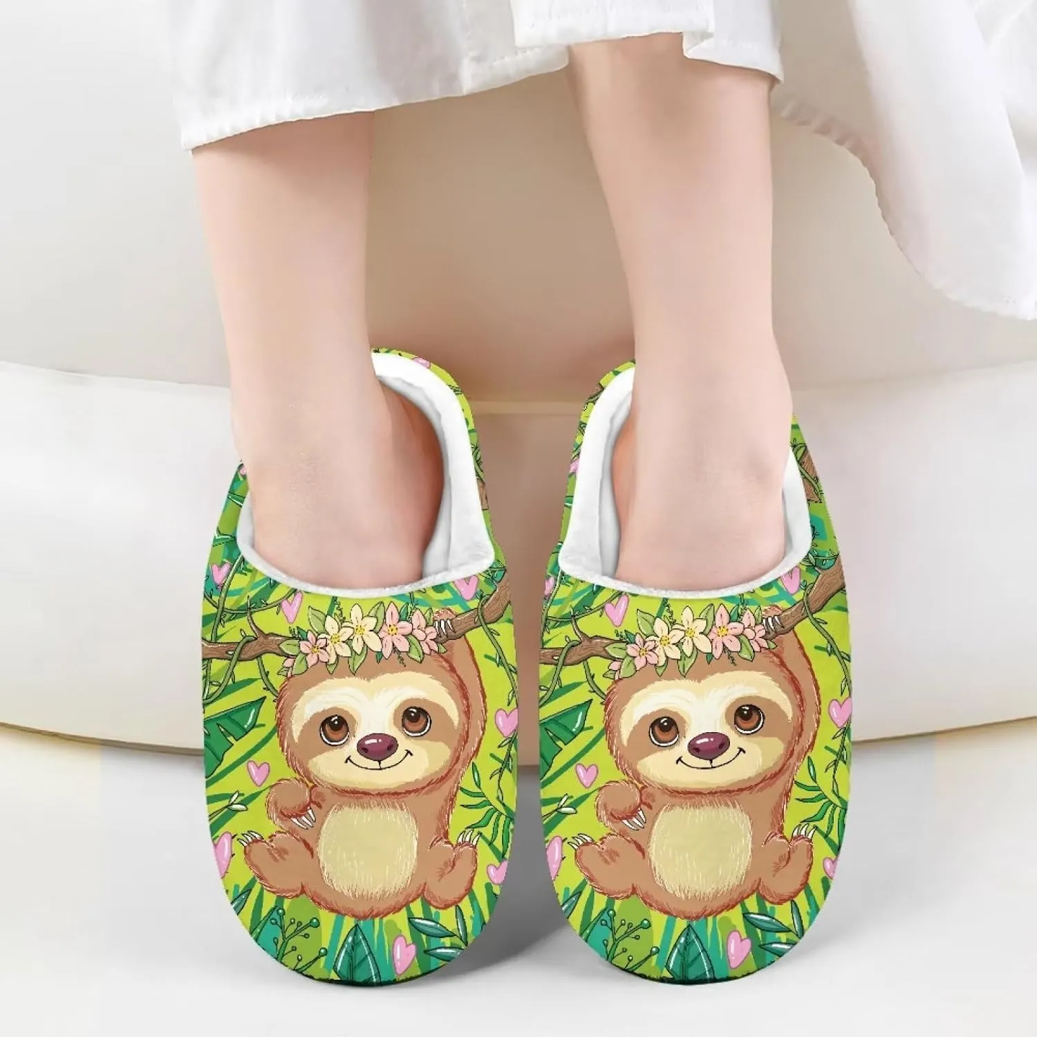Kids Slip-On House Slipper Fuzzy Soft Non-Slip Outdoor Slippers Warm Comfortable Fluffy Slippers for Toddler US 9-15