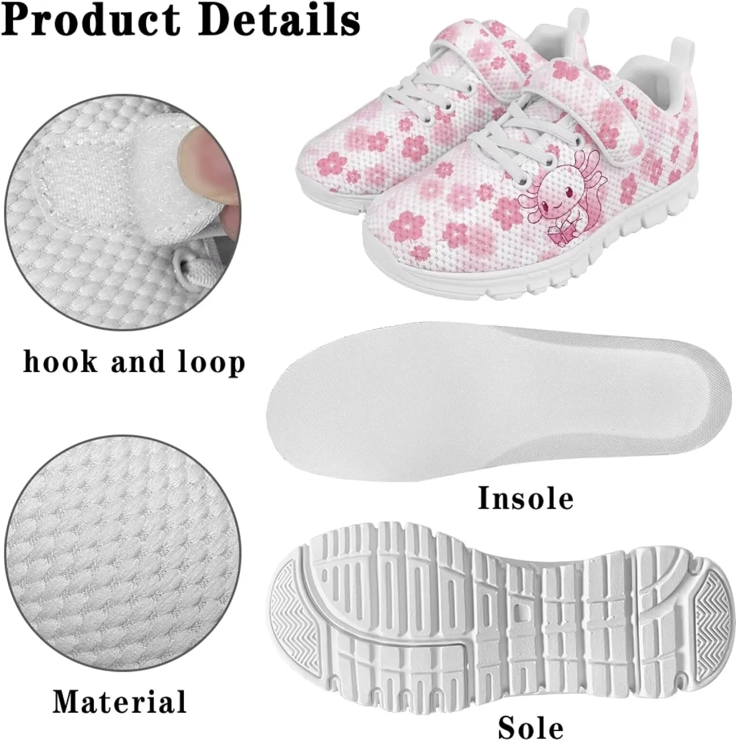 Kids Slip On Sneakers for Girls Soft Lightweight Athletic Tennis Shoes