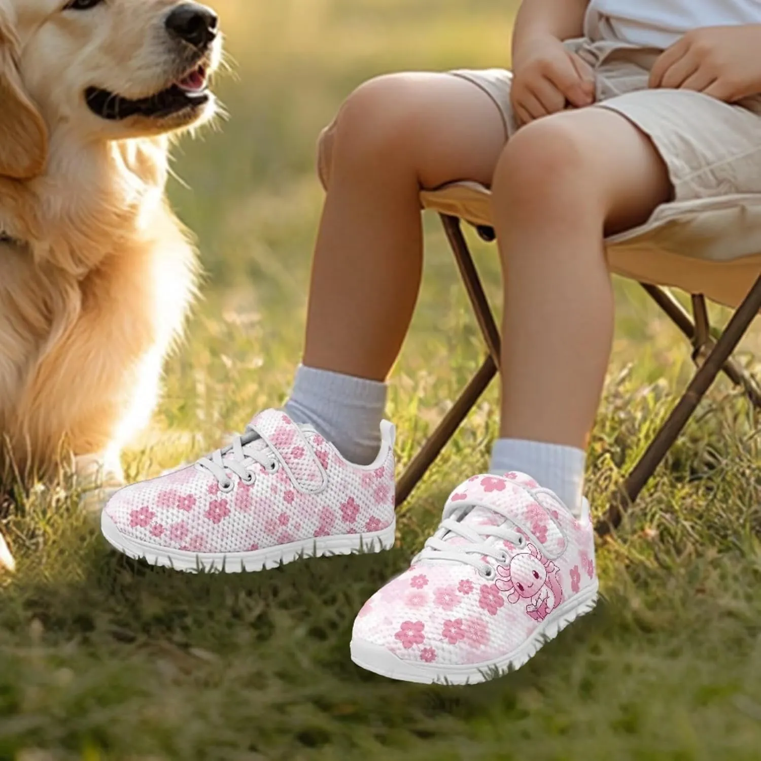 Kids Slip On Sneakers for Girls Soft Lightweight Athletic Tennis Shoes