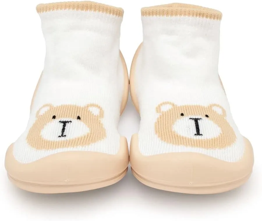 Komuello Animal Toddler Shoes, Breathable, Washable, Non-Slip, Secure Fit, Cotton Socks with Air Pocket Cushion for Indoor and Outdoor Use, Unisex Toddler Shoes for Boys and Girls