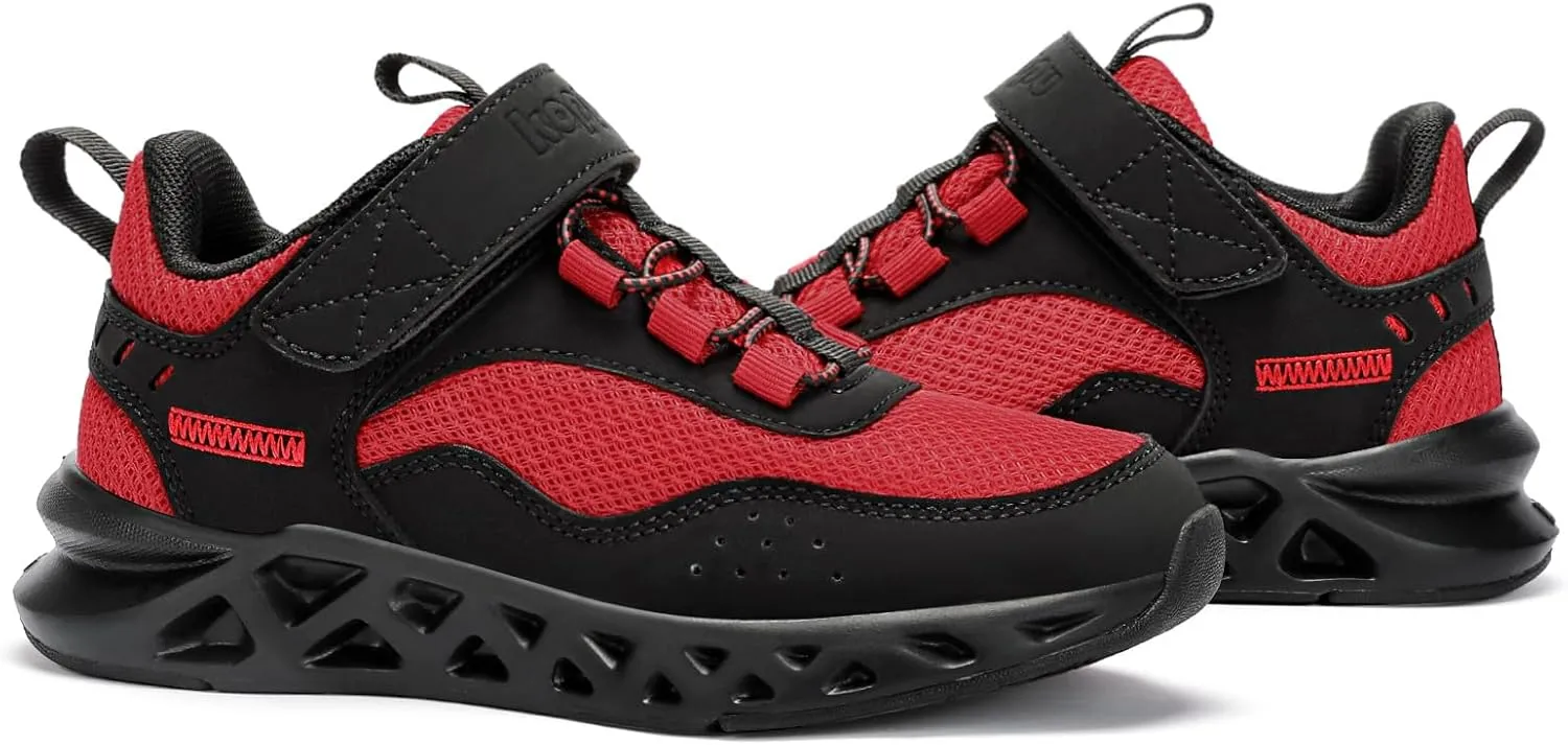koppu Boys Tennis Shoes Girls Kids Slip on Sneakers Lightweight Breathable Strap Athletic Running Shoes for Toddler/Little Kid/Big Kid