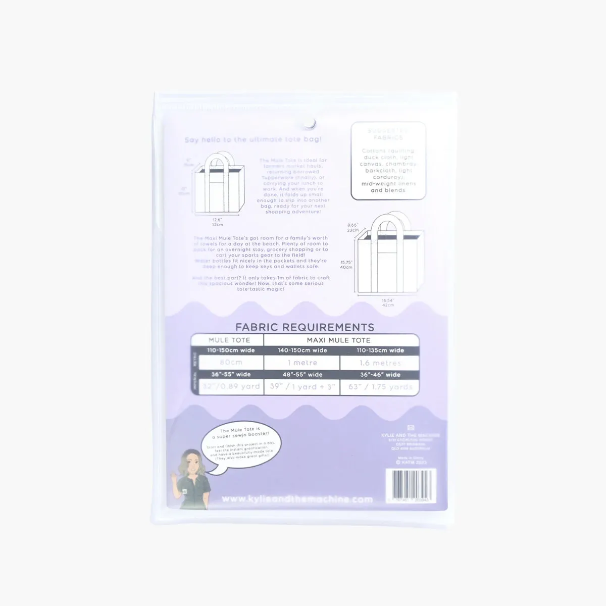 Kylie And The Machine Mule Tote Sewing Pattern