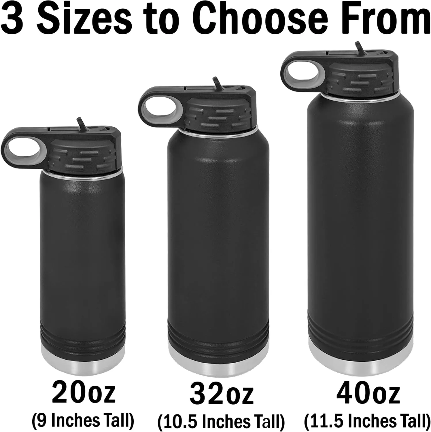 LaserGram Personalized Water Bottle, Basketball Slam Dunk Man, Stainless Steel Double Wall Vacuum Insulated with Flip Top Straw, Custom Engraved Gift (32oz / 950ml Camo Green)
