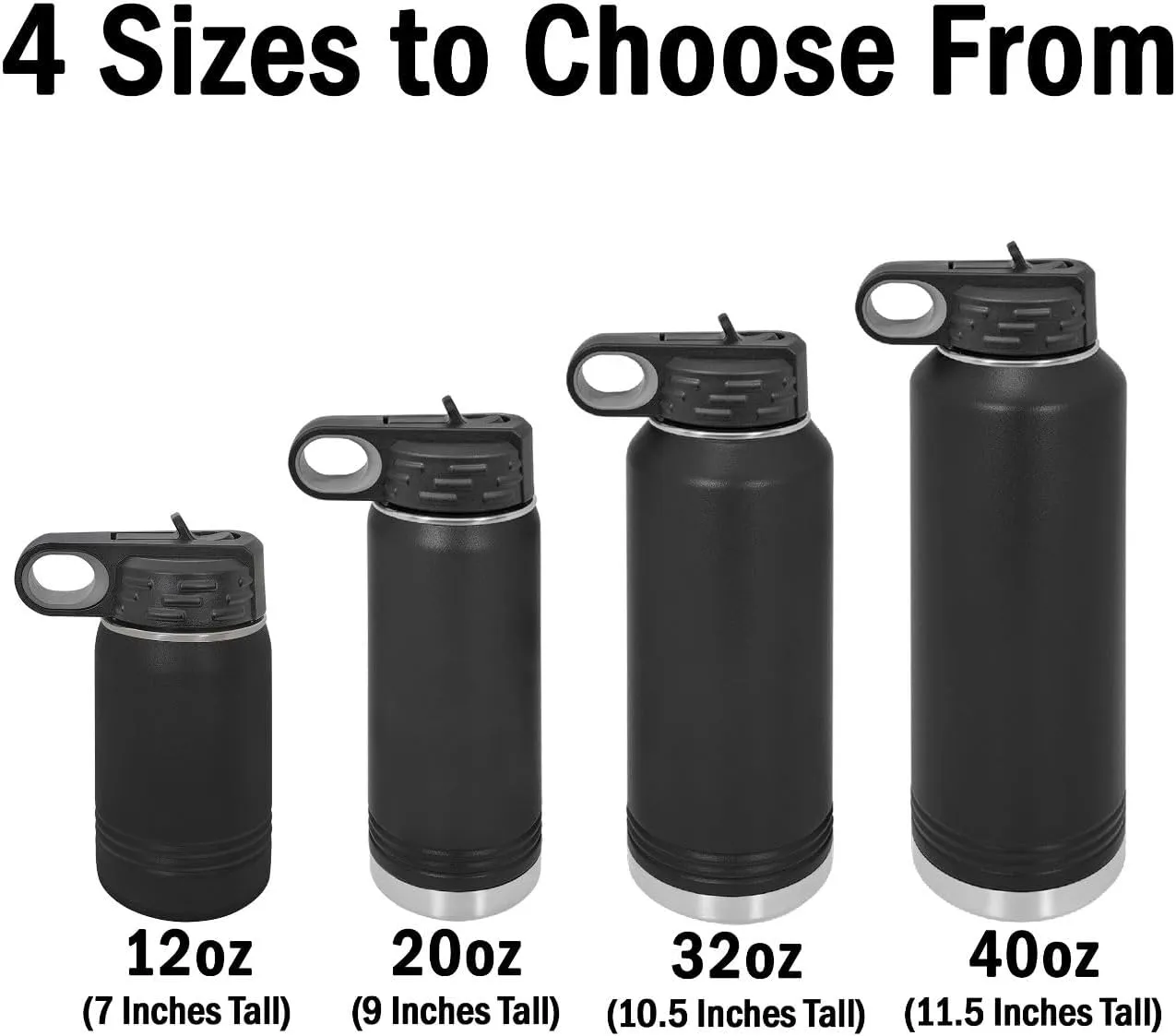 LaserGram Personalized Water Bottle, Tyrannosaurus Rex Dinosaur, Stainless Steel Double Wall Vacuum Insulated with Flip Top Straw, Custom Engraved Gift (12oz / 335ml Camo Green)