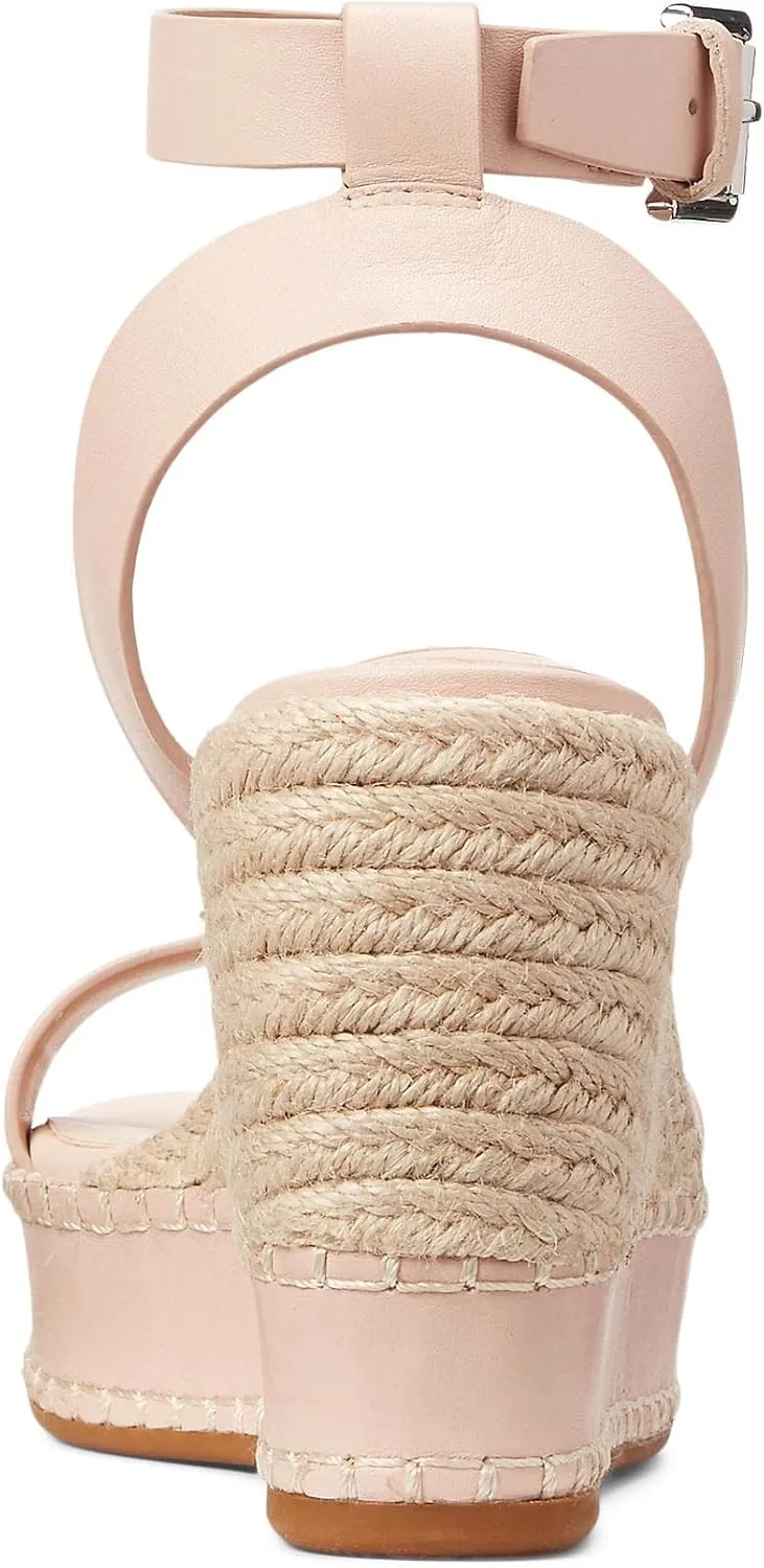 Lauren Ralph Lauren Women's Hilarie Leather Espadrille Platform