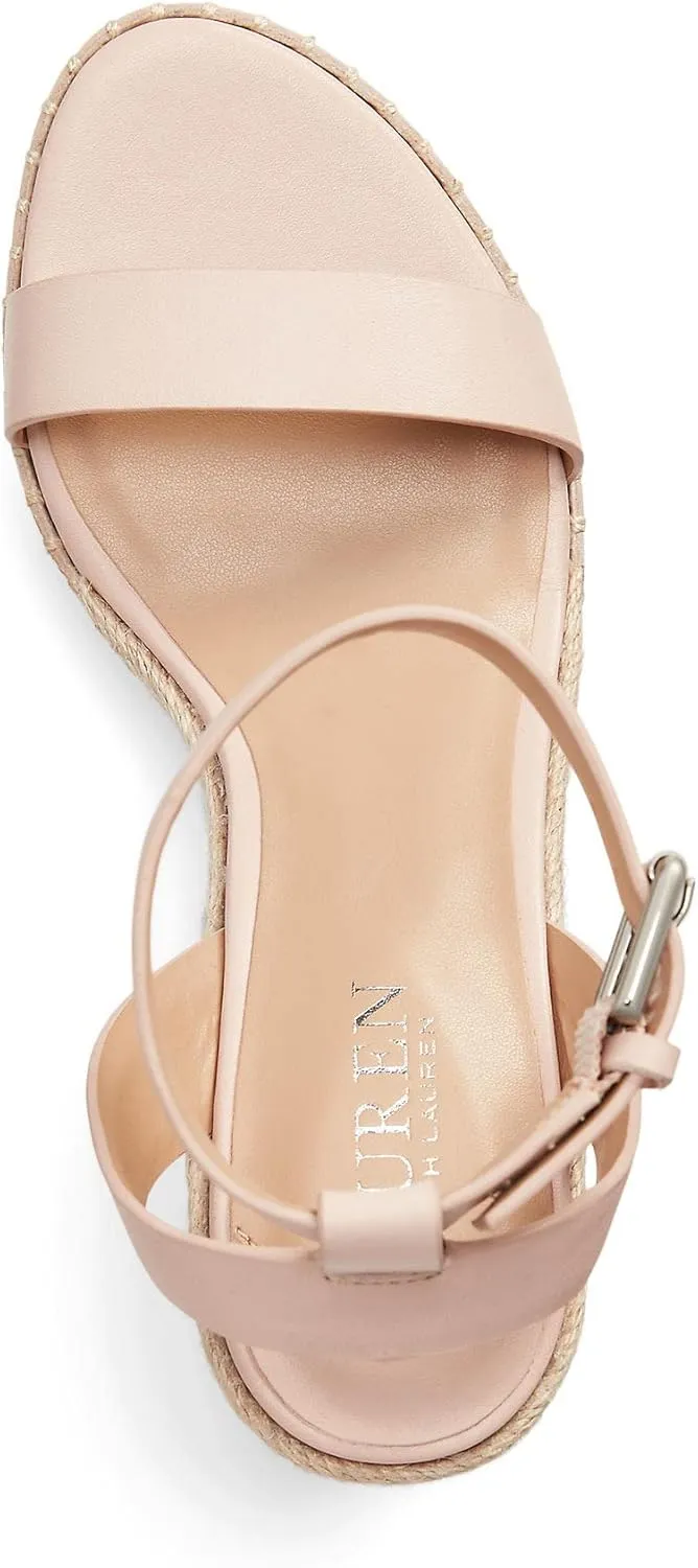 Lauren Ralph Lauren Women's Hilarie Leather Espadrille Platform
