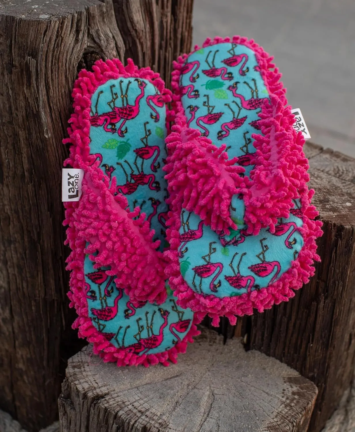 Lazy One Spa Flip-Flop Slippers for Women, Girls' Fuzzy House Slippers