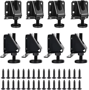 Leg Leveler Adjustable High Performance Easy to Install Wardrobe Feet Leveling Feet for Furniture Workbench Sofa Cabinets, 8 Sets