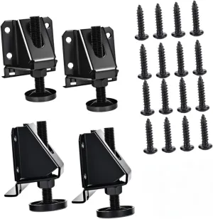 Leg Leveler, Adjustable, Premium Easy Installation Cabinet Legs Set Leveling Feet for Table Workbench Cabinets Furniture Sofa, 4 Sets