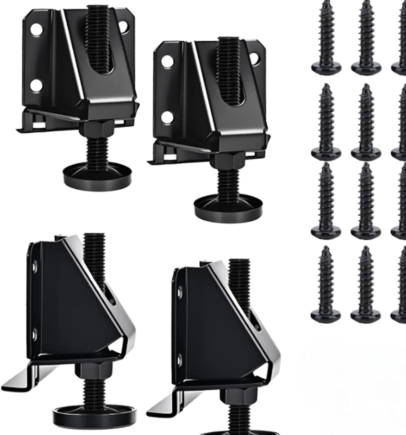 Leg Leveler, Adjustable, Premium Easy Installation Cabinet Legs Set Leveling Feet for Table Workbench Cabinets Furniture Sofa, 4 Sets