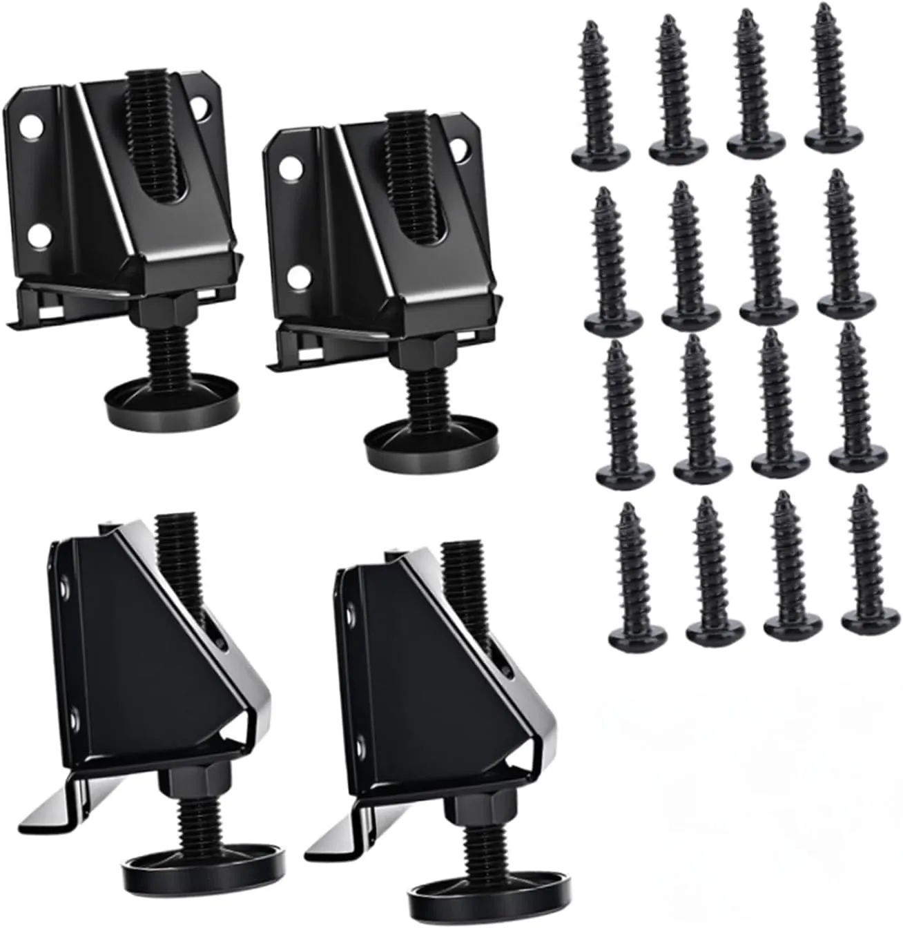 Leg Leveler, Adjustable, Premium Easy Installation Cabinet Legs Set Leveling Feet for Table Workbench Cabinets Furniture Sofa, 4 Sets