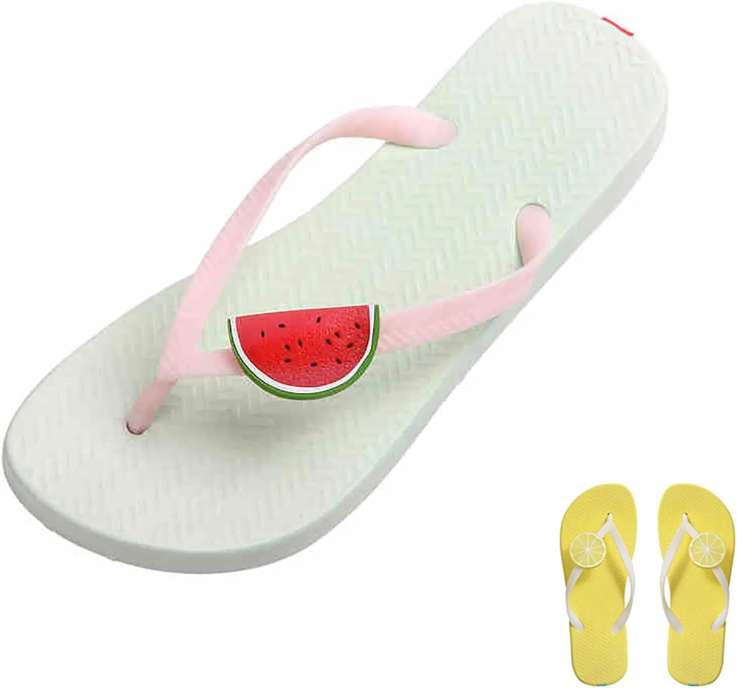 Lemon Flip Flops Summer Beach Vacation Casual Comfy Flip Flop Sandal Lemon Flip Flops for Women