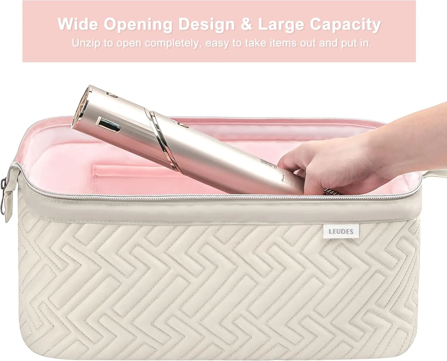 Leudes Hair Tools Travel Bag for Shark Flexstyle Carrying Case Portable Shark Hair Air Wrap Dryer Case Waterproof Dustproof Flat Curling Iron Travel Organizer