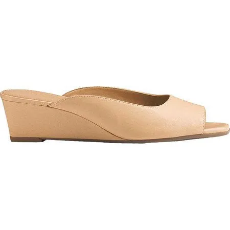 Light Sandal Money-saving Leather Women's Tan Magnet Outstanding Mule Wedge Aerosoles
