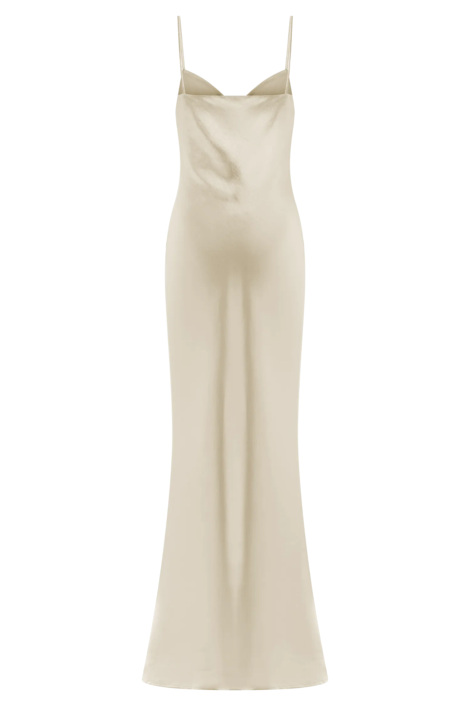 Lilly Sweetheart Satin Maxi Dress - Blush Gold