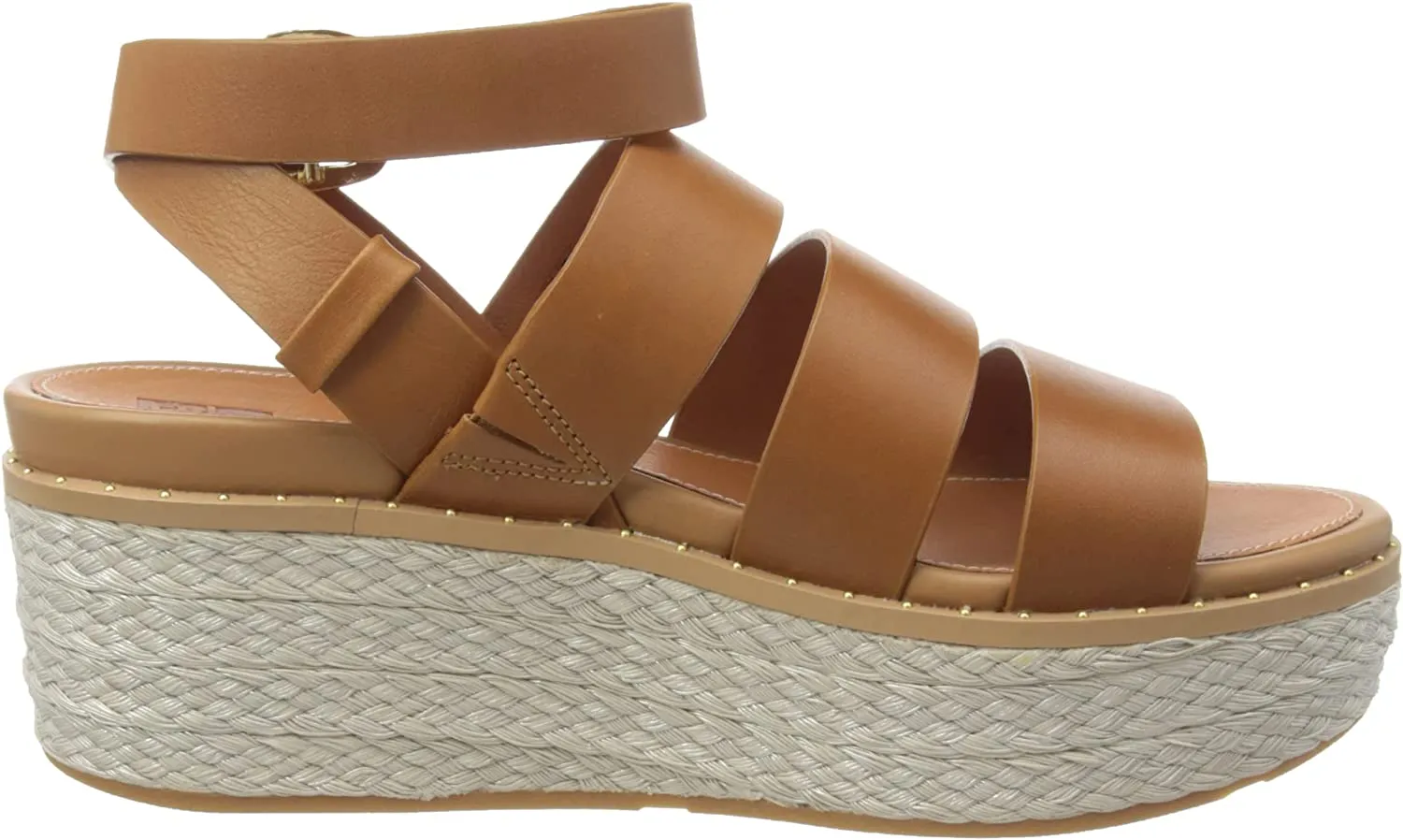 Limited time Eloise Strap Open Toe Limited quantity Wedge Light Espadrille Ankle Strappy Sandals FitFlop Tan