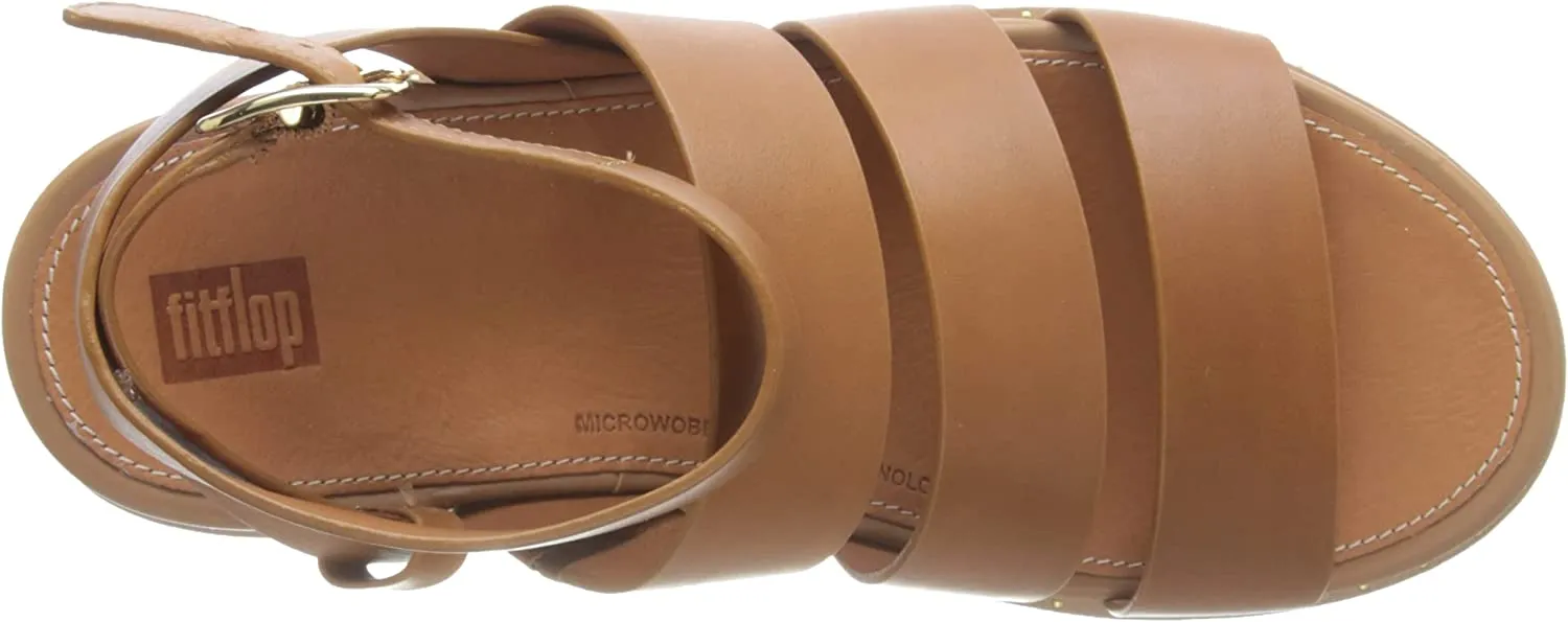 Limited time Eloise Strap Open Toe Limited quantity Wedge Light Espadrille Ankle Strappy Sandals FitFlop Tan