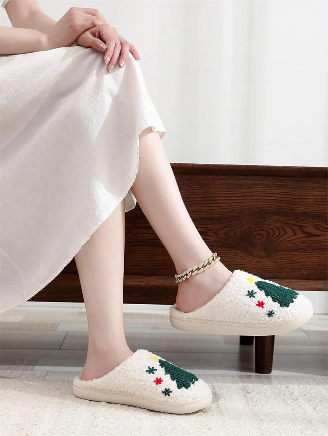 LNERIP Animal Slippers Fruit Slippers Plant Slippers Various Cartoon Patterns Fluffy Soft Memory Foam Retro Indoor Outdoor Home Couple Shoes