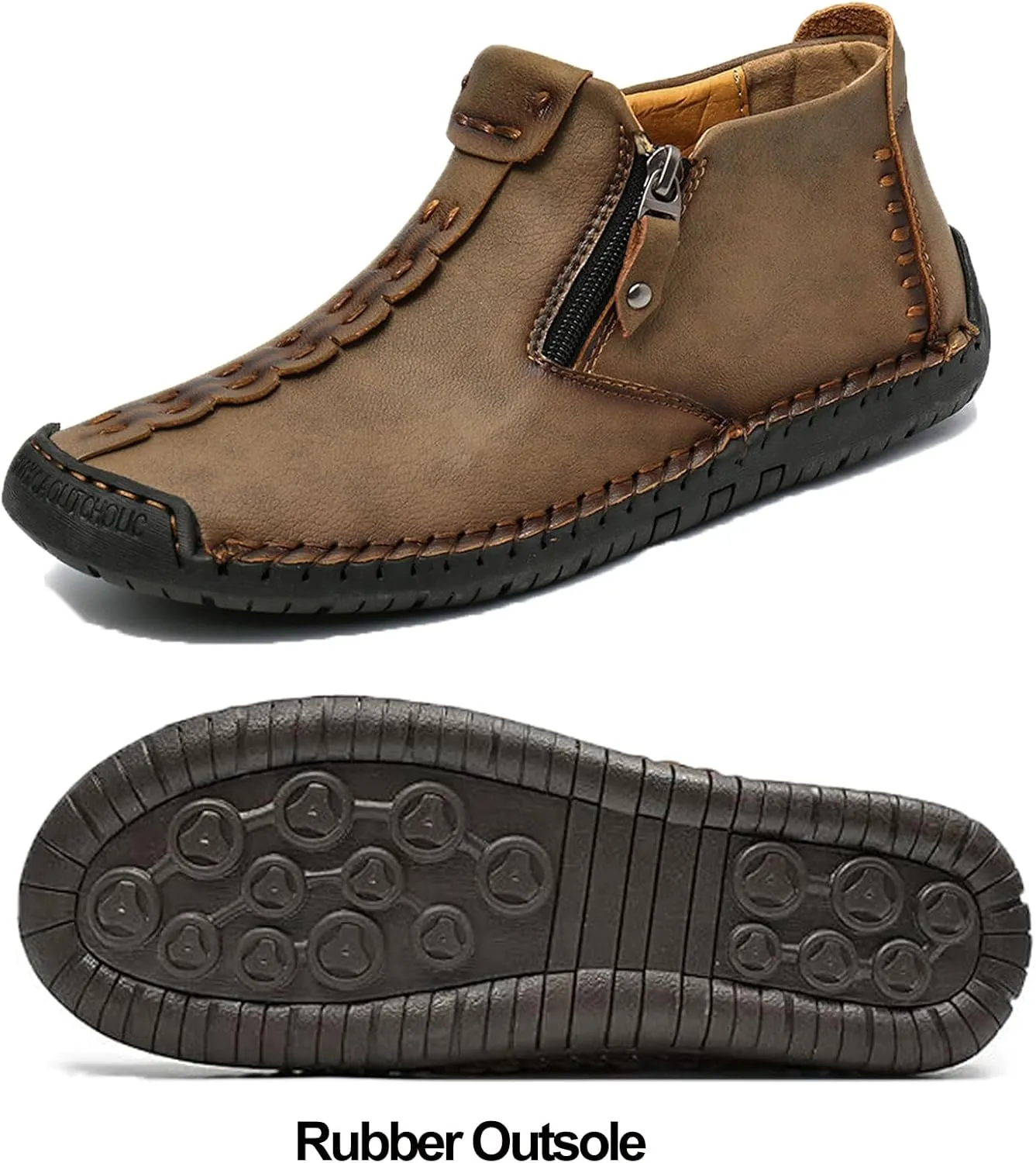 Loderin Womens Boots, Loderin Womens Leather Boots, Loderin Womens Shoes, Women's Casual Fashion Non-Slip Leather Medieval Slip-On Boots, Breathable And Light &Non-Slip Shoes