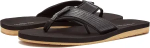 LONDON FOG Tyrone Men’s Thong Sandals, Athletic Flip Flops for Men Size 7 to 13 - Black, Tan, or Brown