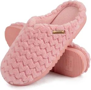 LongBay Women's Slip-On House Slippers Comfy Memory Foam Bedroom Shoes