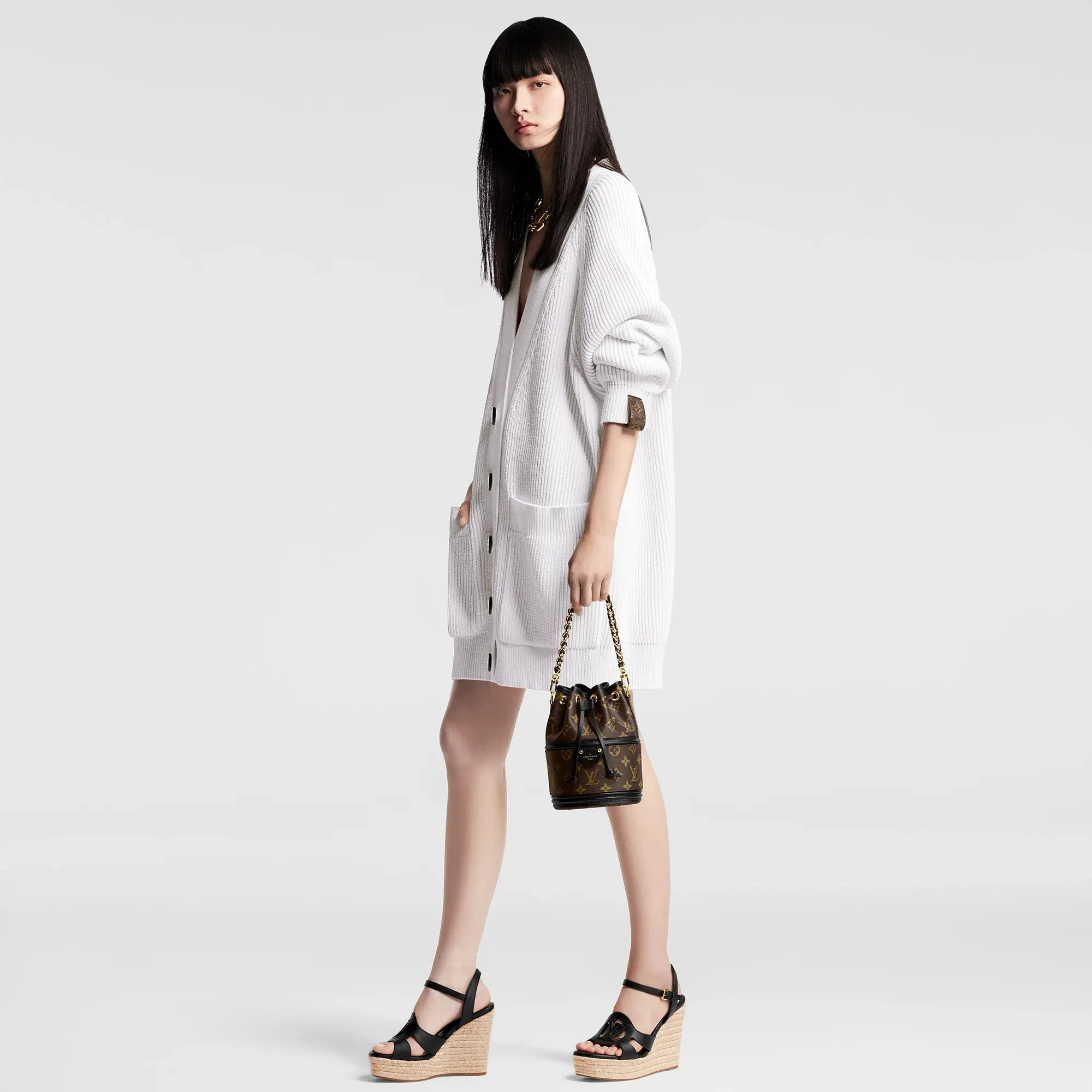 LOUIS VUITTON ISOLA WEDGE HEEL SANDALS