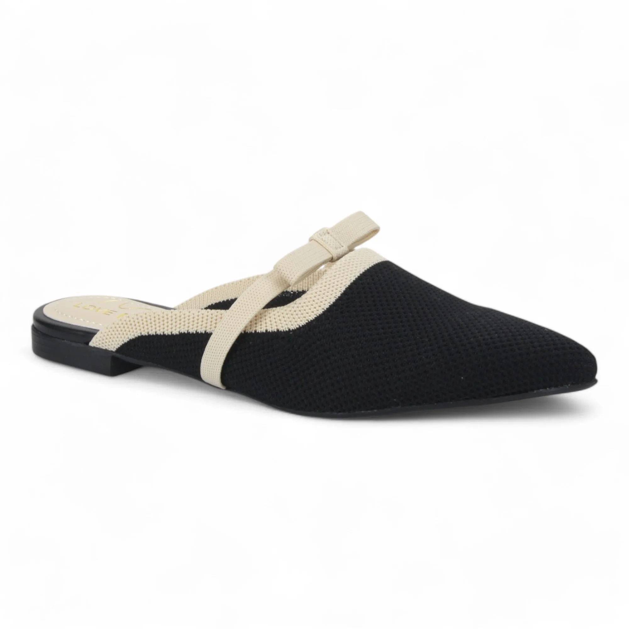 Love Rio Fanny Knit Mule - Black