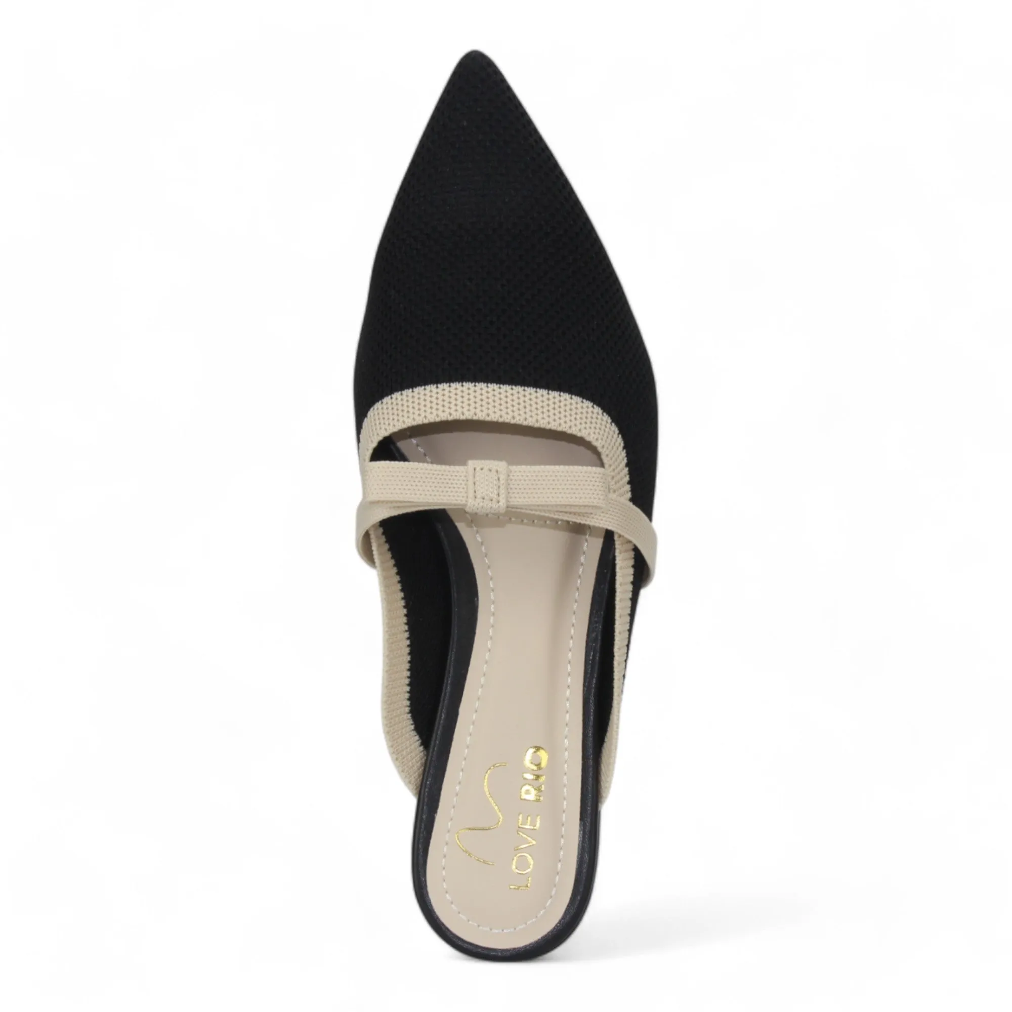 Love Rio Fanny Knit Mule - Black