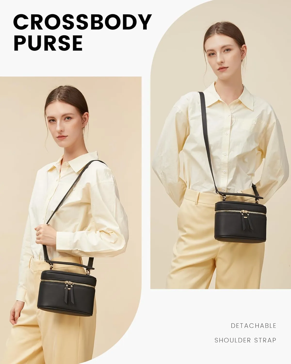 LOVEVOOK Crossbody Bag for Women, Top Handle Shoulder Pouch Purse Small PU Leather Satchel Handbag, Flap Box Bag for Ladies