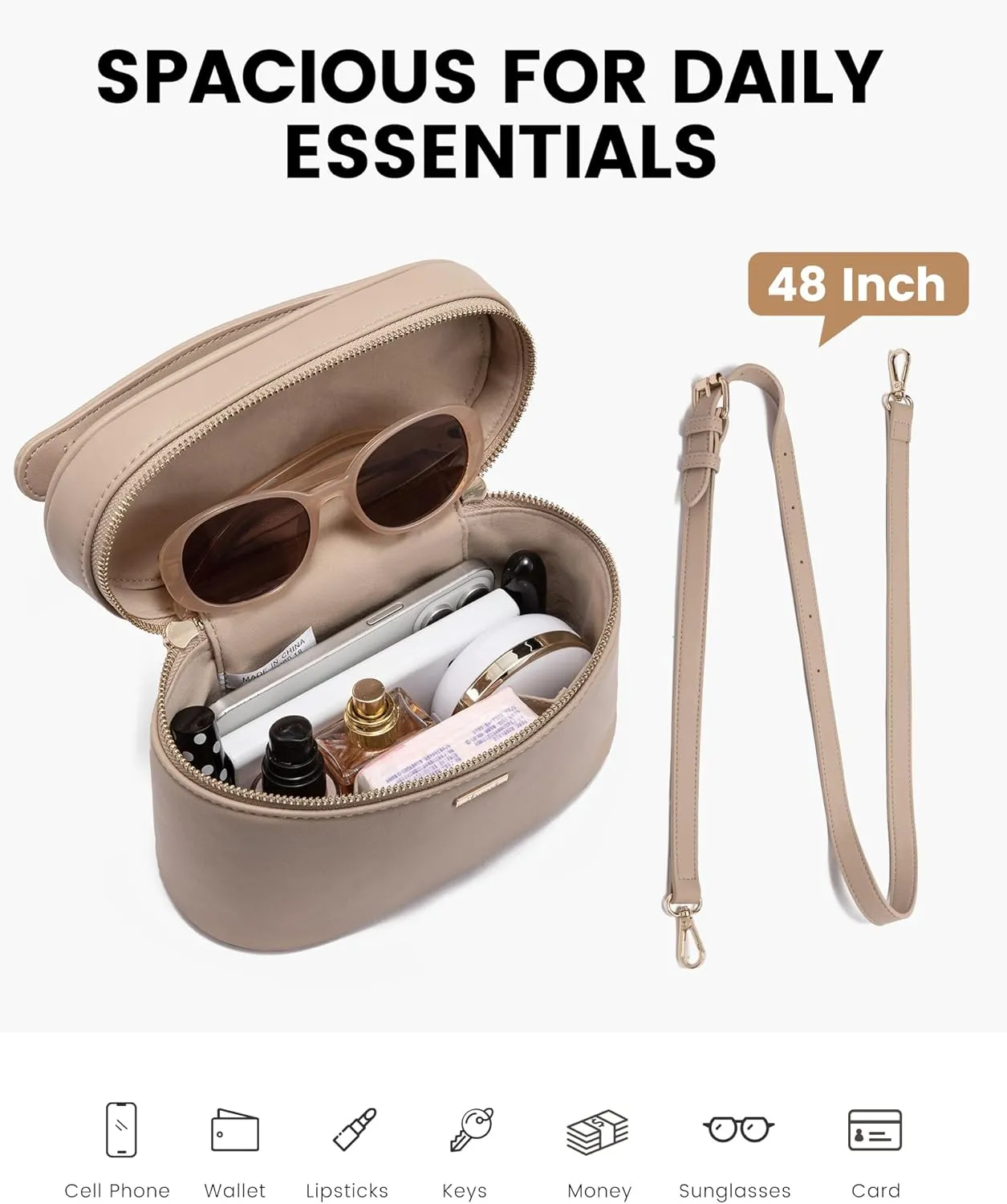 LOVEVOOK Crossbody Bag for Women, Top Handle Shoulder Pouch Purse Small PU Leather Satchel Handbag, Flap Box Bag for Ladies