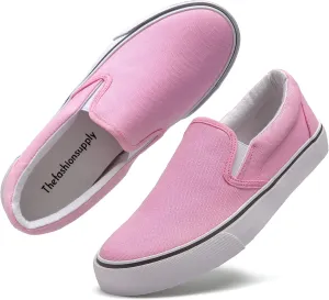 Low-Top Slip Ons Women's Fashion Sneakers Casual Canvas Sneakers for Women Comfortable Flats Breathable Padded Insole Slip on Sneakers Women Low Slip on Shoes