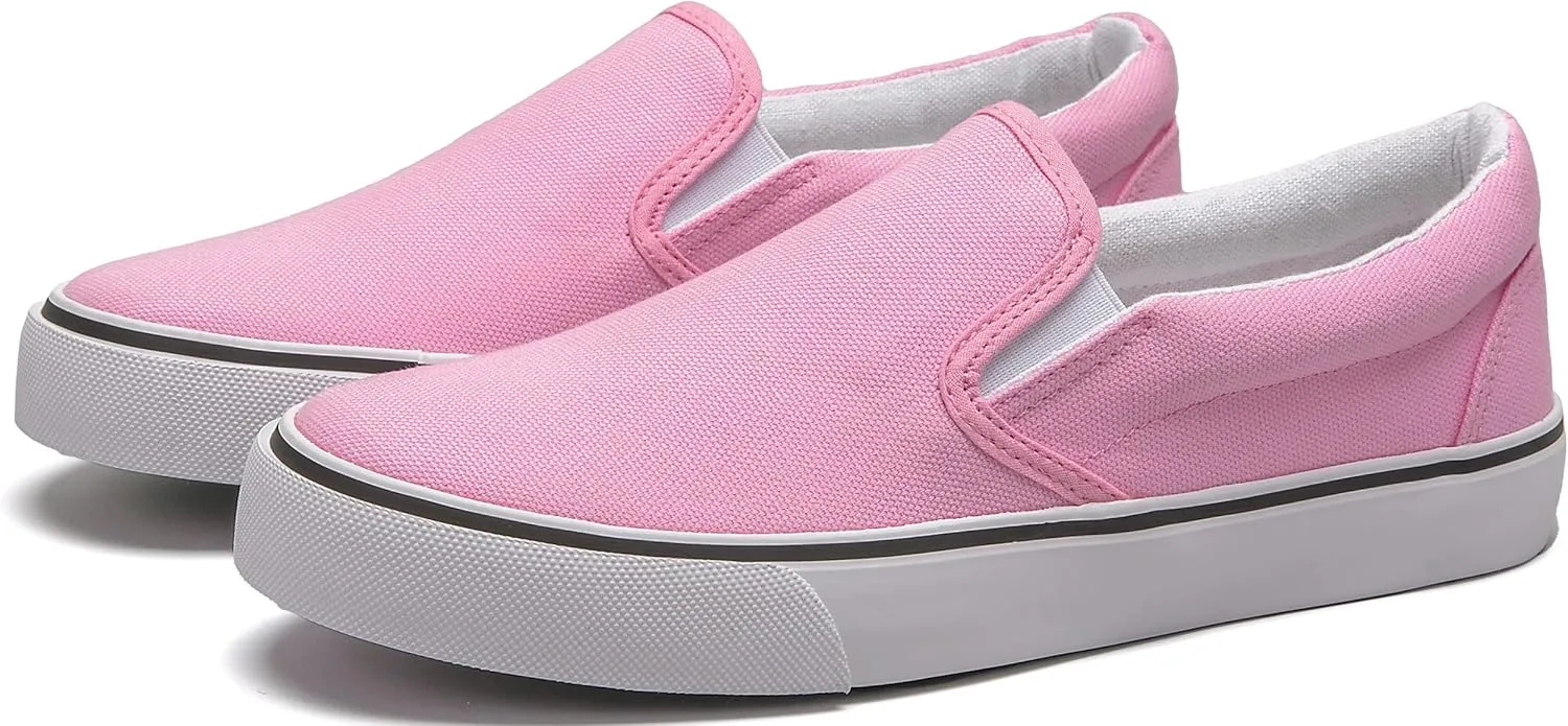 Low-Top Slip Ons Women's Fashion Sneakers Casual Canvas Sneakers for Women Comfortable Flats Breathable Padded Insole Slip on Sneakers Women Low Slip on Shoes