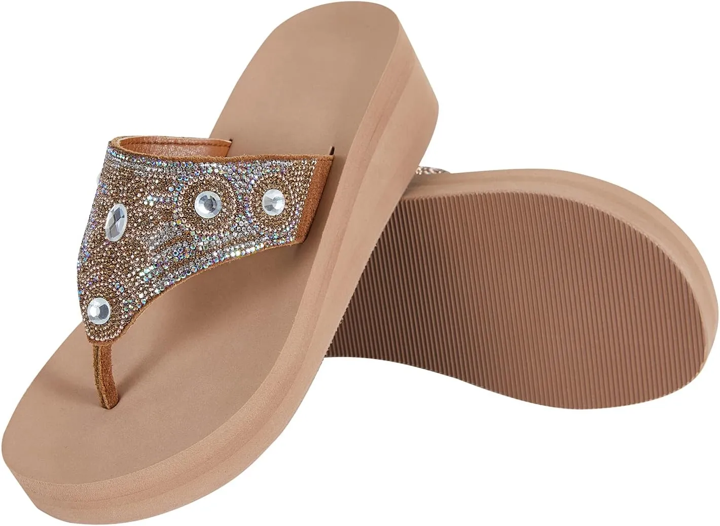 Lowkeyray Womens Flip Flops Beach Comfort Thong Style Sandals for Women in Summer