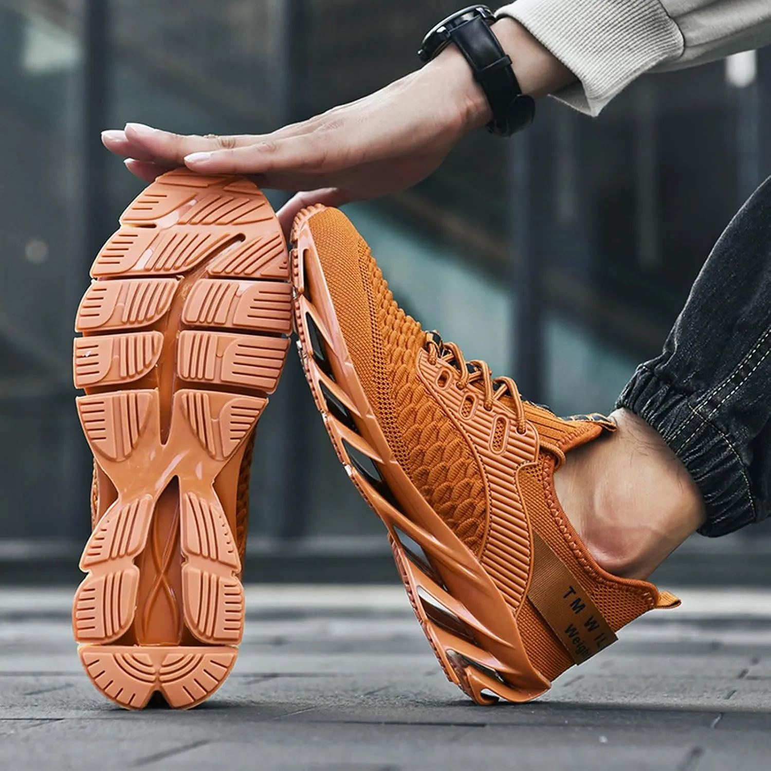 Luniva Shoes, Height Boosting Shoes for Men, Athletic Lightweight Breathable Running Walking Shoes Comfort Non Slip Breathable Knit Slip On Sneakers