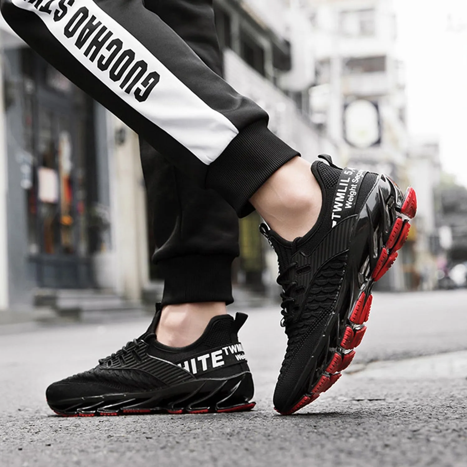 Luniva Shoes, Height Boosting Shoes For Men, Breathable Knitted Non-Slip Slip-On Sneakers