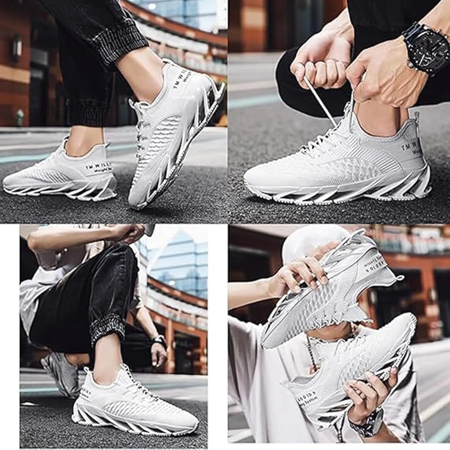 Luniva Shoes, Height Boosting Shoes For Men, Breathable Knitted Non-Slip Slip-On Sneakers