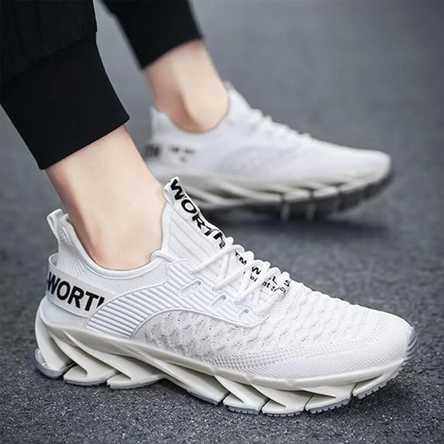 Luniva Shoes, Height Boosting Shoes For Men, Breathable Knitted Non-Slip Slip-On Sneakers