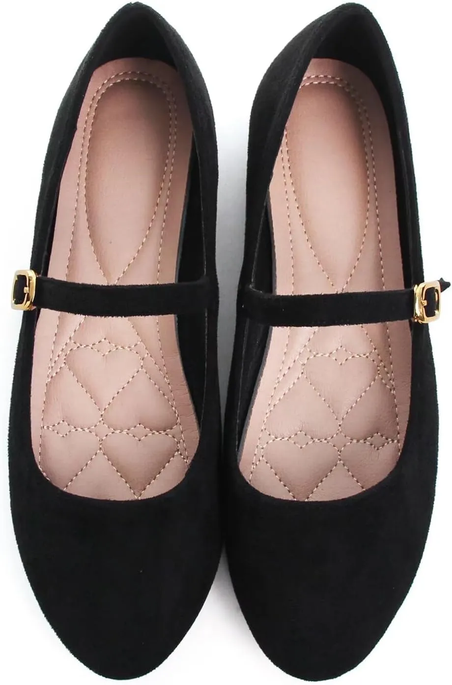 LUXINYU Women's Slip on Flats,Classy Round Toe Solid Classic Mary Jane Ballet Dance Shoes Soft Comfortable PU Flat Shoes