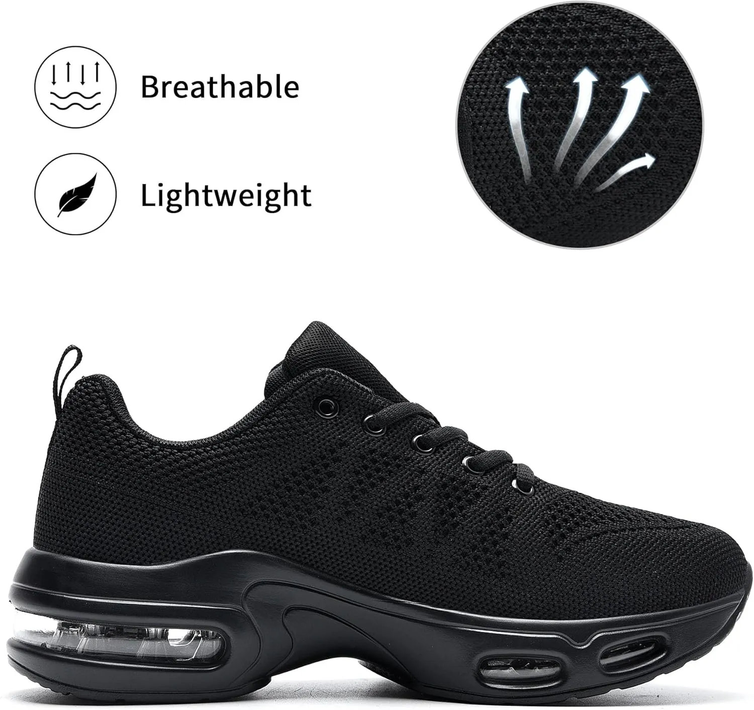 MAFEKE Womens Running Shoes Tennis Walking Sneakers Athletic Sport Shoes Lightweight Slip On Footwear for Gym Jogging Size 5.5-11