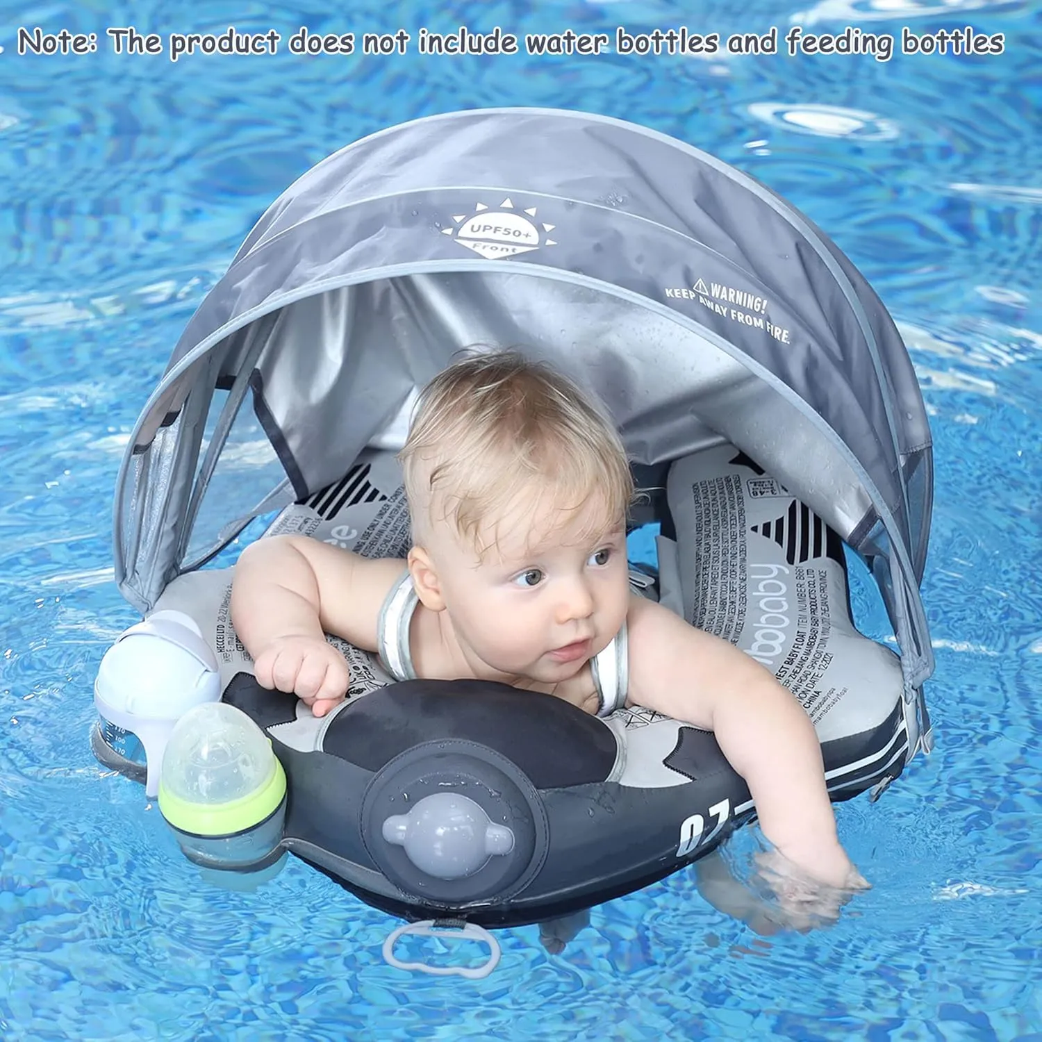 Mambobaby Add Tail Newest No.07 Airplane Baby Float with Sun Canopy – Gray