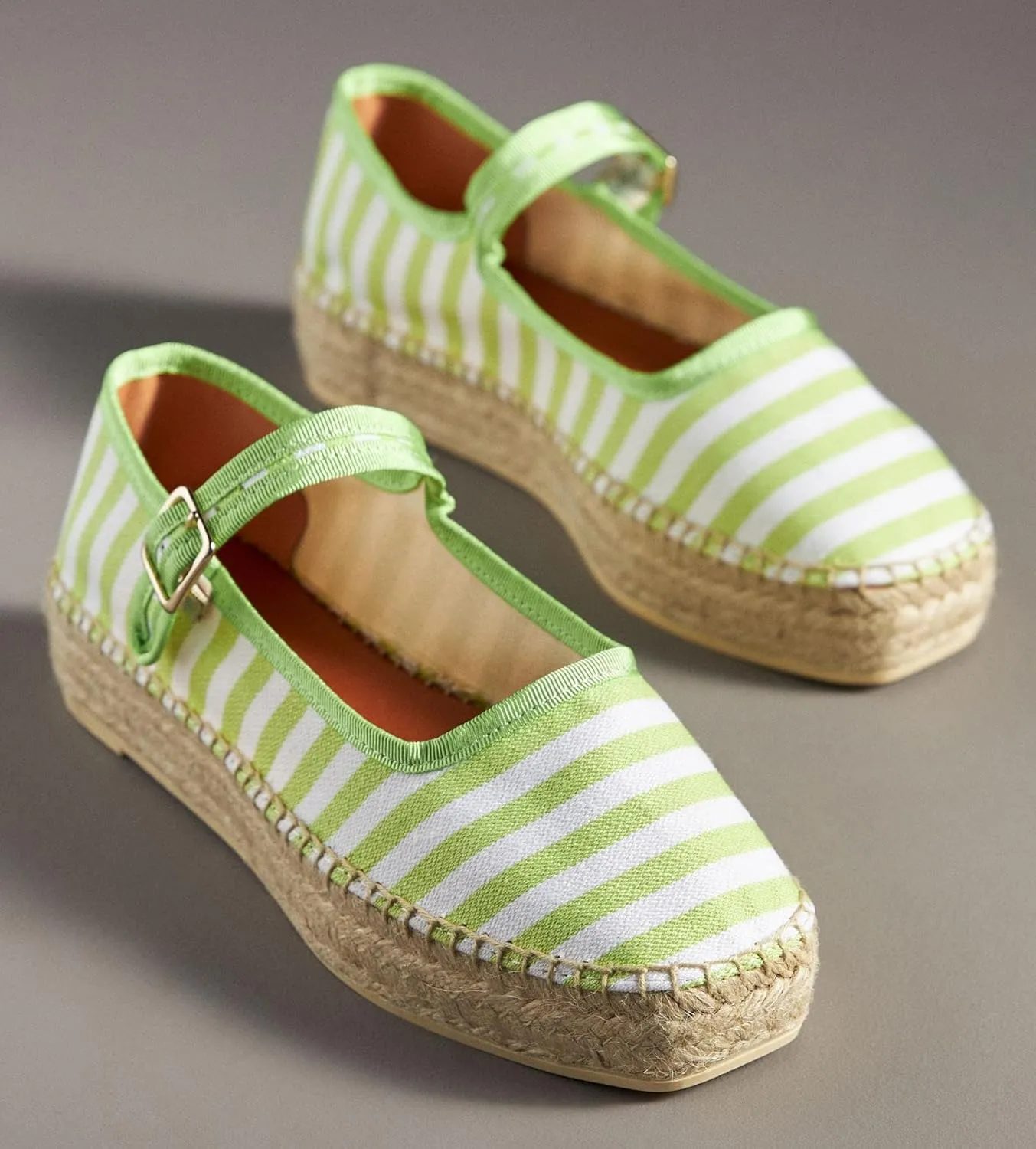 Mary Jane Espadrille Flats for Women Woven Ballet Flat Espadrille Canvas Summer Flats
