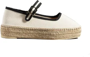 Mary Jane Espadrille Flats for Women Woven Ballet Flat Espadrille Canvas Summer Flats