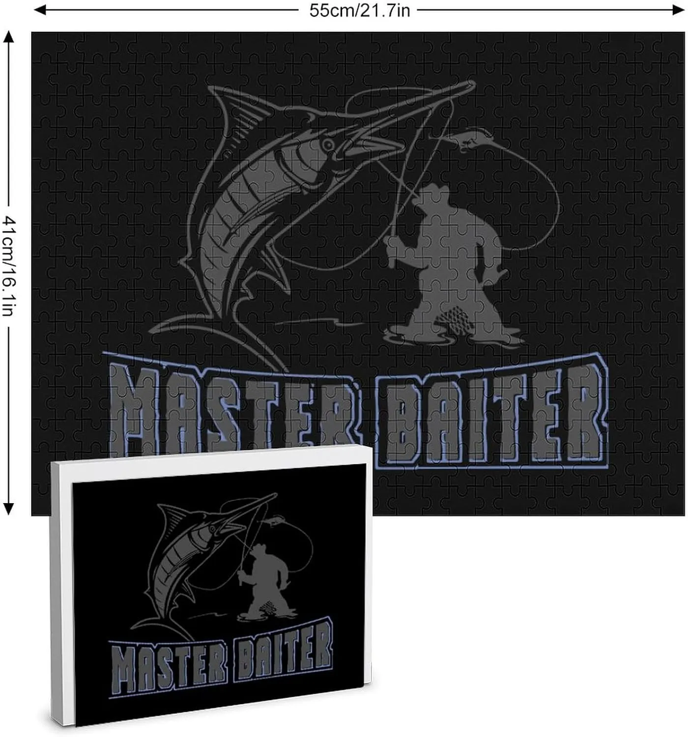 Master Baiter Fishing Lover Jigsaw Puzzles Flat Box Wooden Intellectual Puzzles Game for Idea Gift 500 PCS